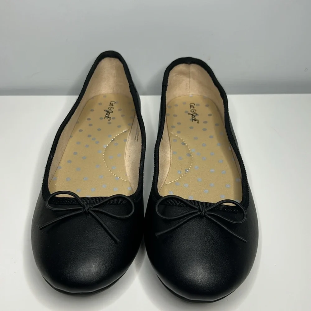 Cat & Jack girl's black ballet dress shoe, flats Size 1